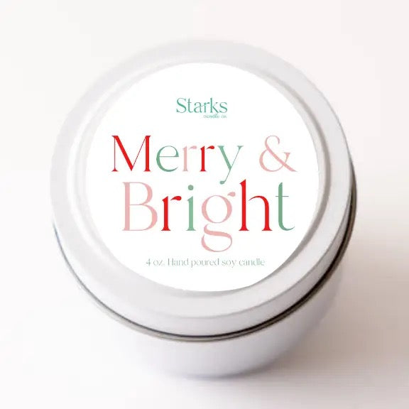 Sugar Cookie Christmas Candle "Merry & Bright"