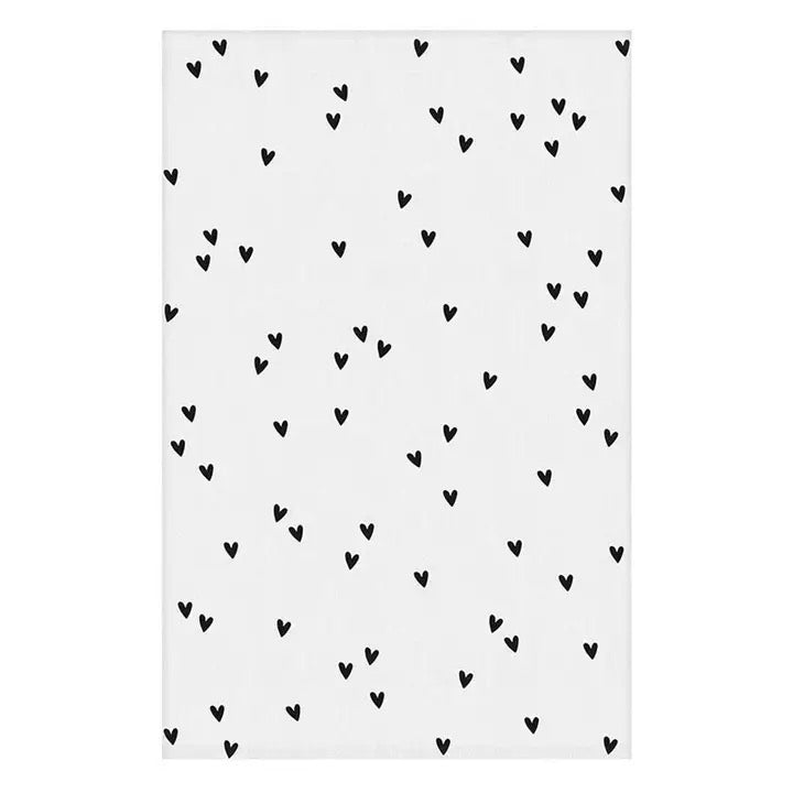 Tea Towel - Black Hearts
