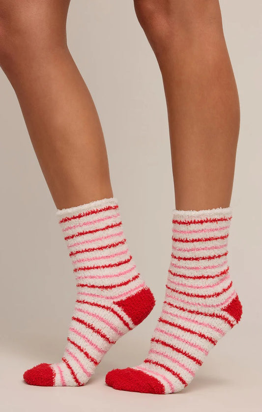 2-PACK PLUSH STRIPE SOCKS