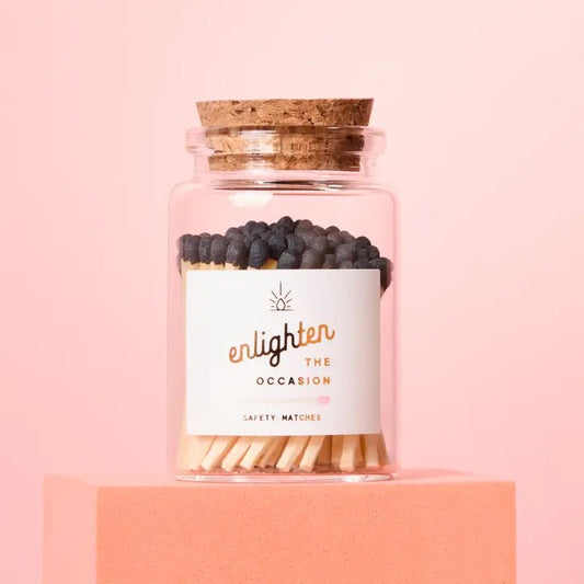 Lux Mini Match Corked Vial with Black Matchsticks