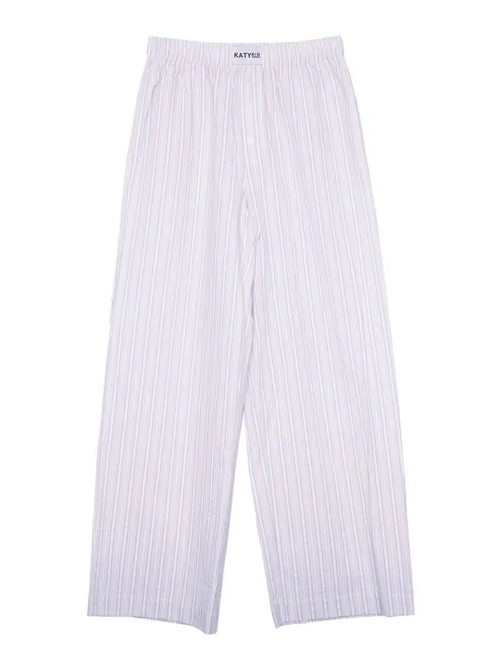 Light Pink and Blue Striped Soft Boxer Pants