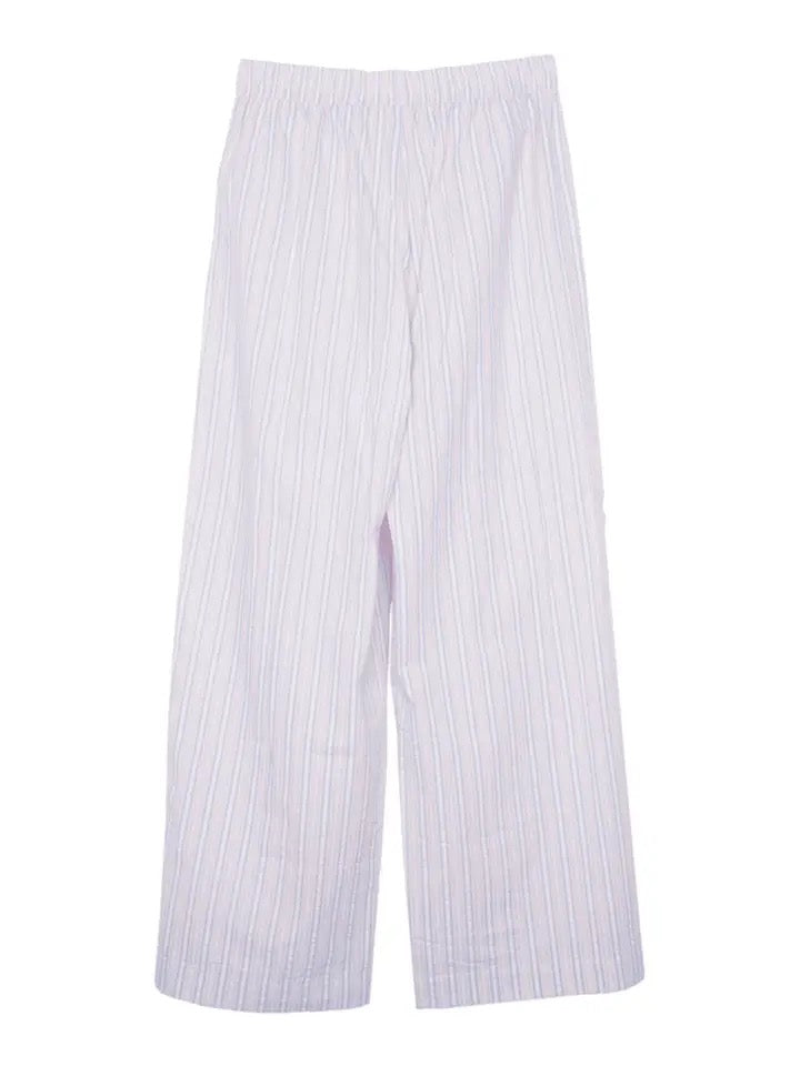Light Pink and Blue Striped Soft Boxer Pants