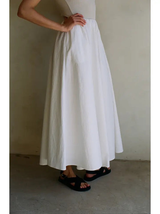 Woven 100% Cotton Midi Skirt
