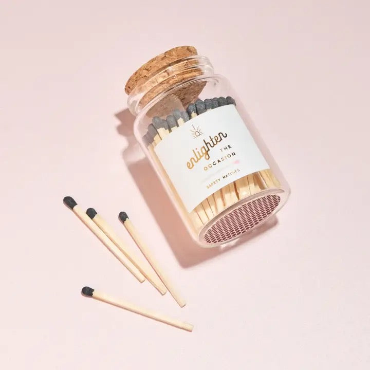 Lux Mini Match Corked Vial with Black Matchsticks