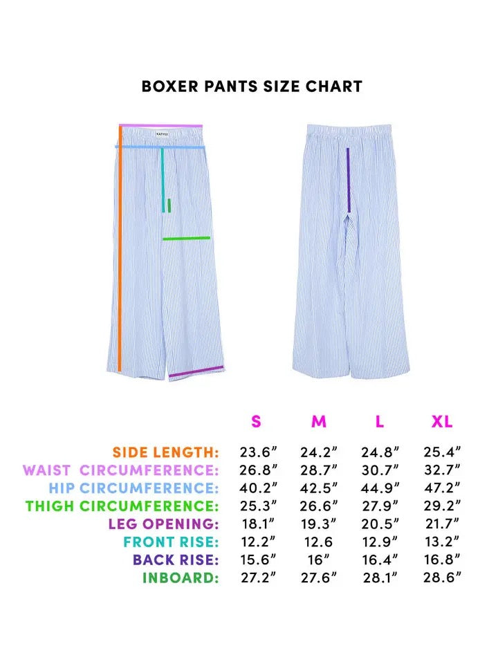 Light Pink and Blue Striped Soft Boxer Pants