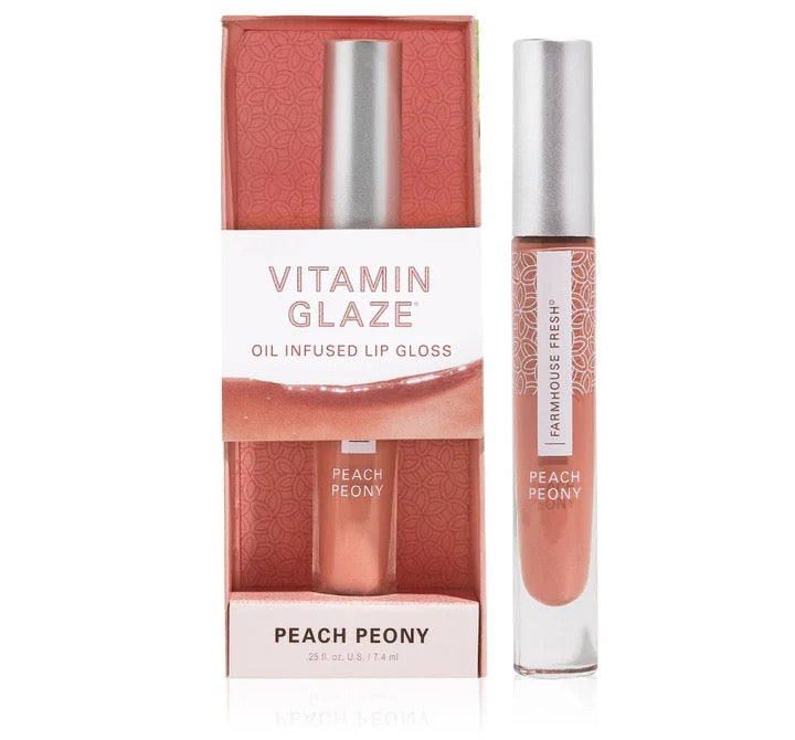 Vitamin Glaze® Oil-Infused Lip Gloss - Peach Peony