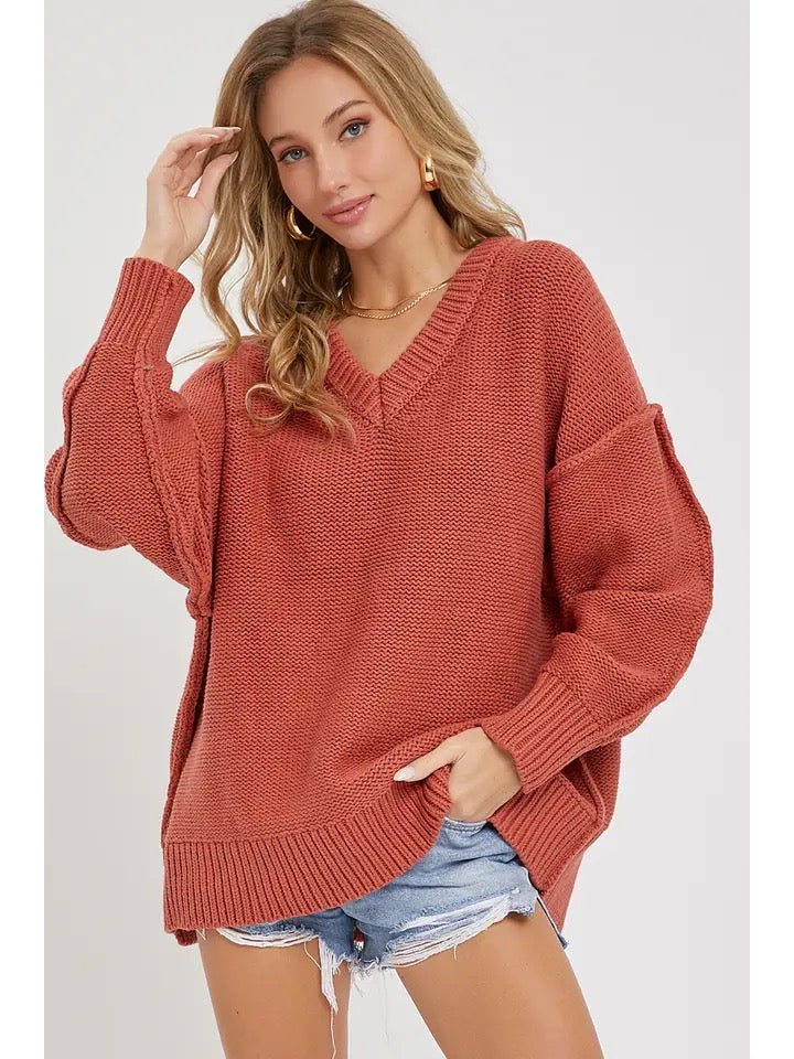 V-Neck Oversized Sweater