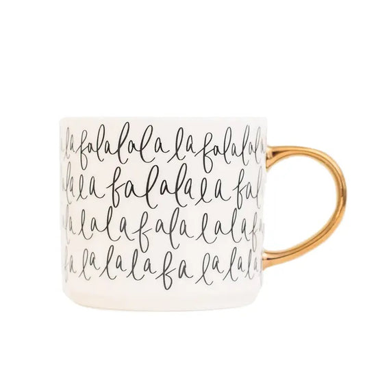 Fa La La Gold Tile Coffee Mug