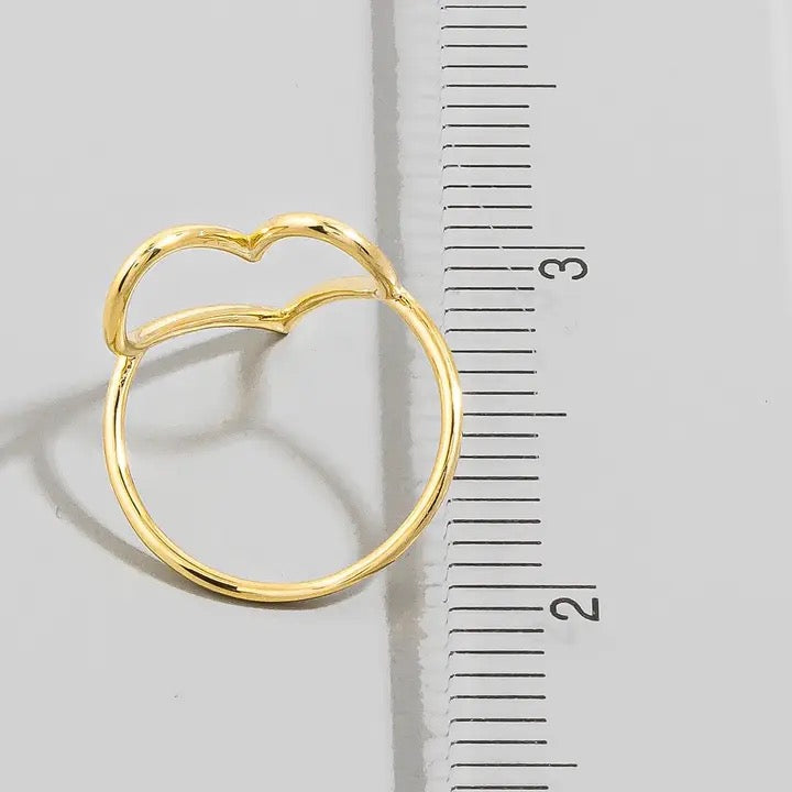 Heart Cutout Band Ring