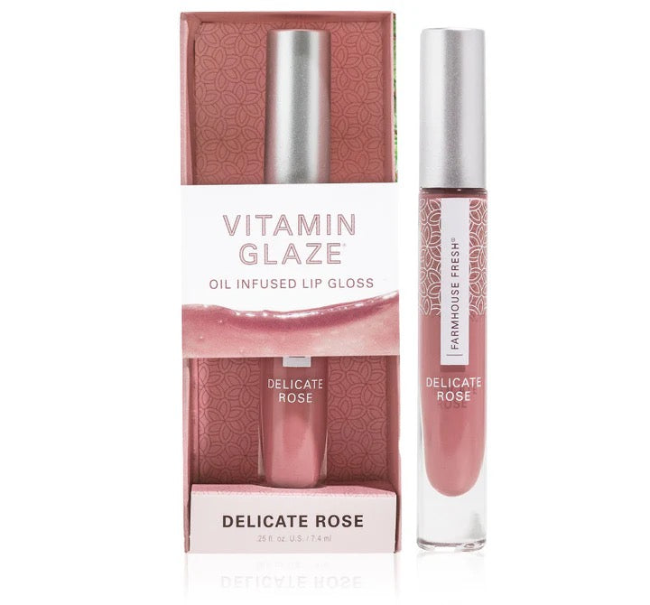 Vitamin Glaze® Oil-Infused Lip Gloss - Delicate Rose