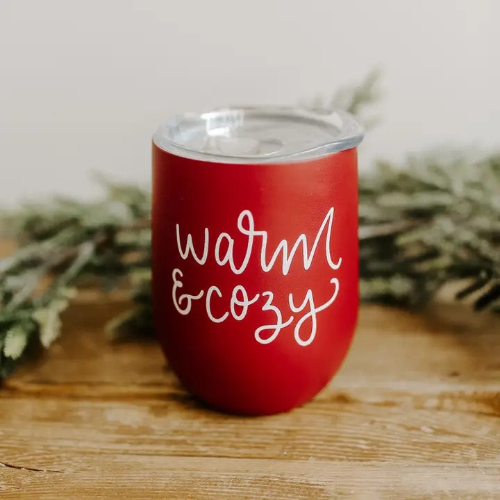 Warm & Cozy Metal Wine Tumbler