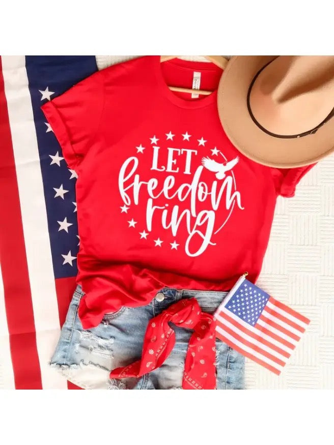 Let Freedom Ring God Bless America/America Flag Shirt