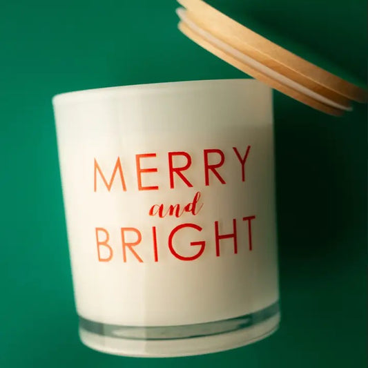 Merry & Bright Christmas Holiday Soy Candle