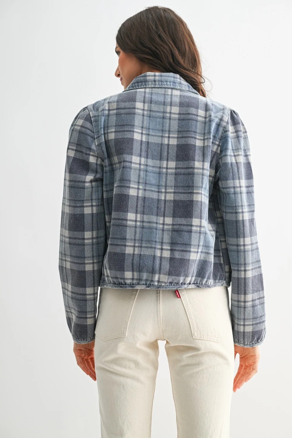 Plaid Denim Jacket