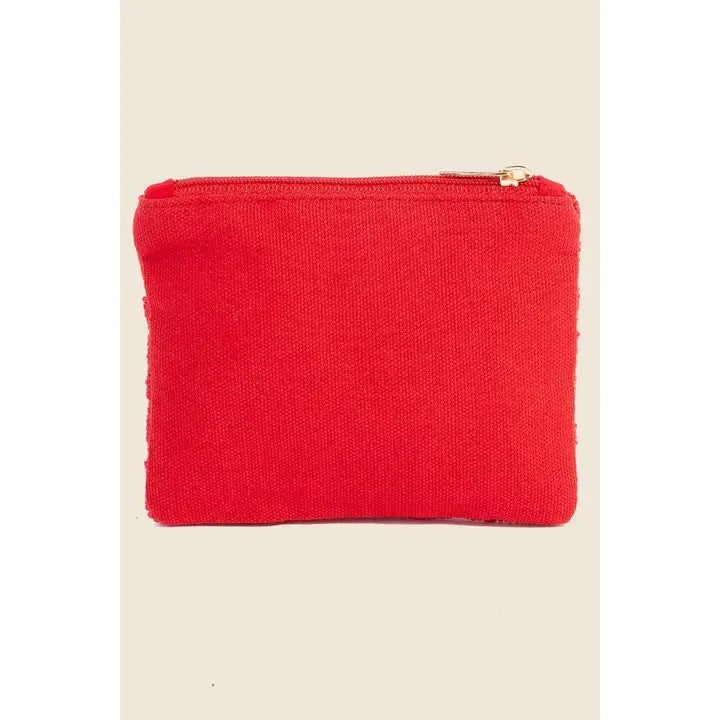 I Love You A Latte Seed Beaded Coin Purse