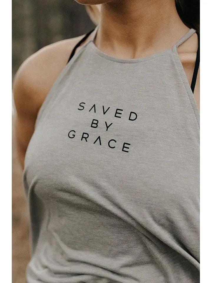 Saved By Grace High Neck Tank