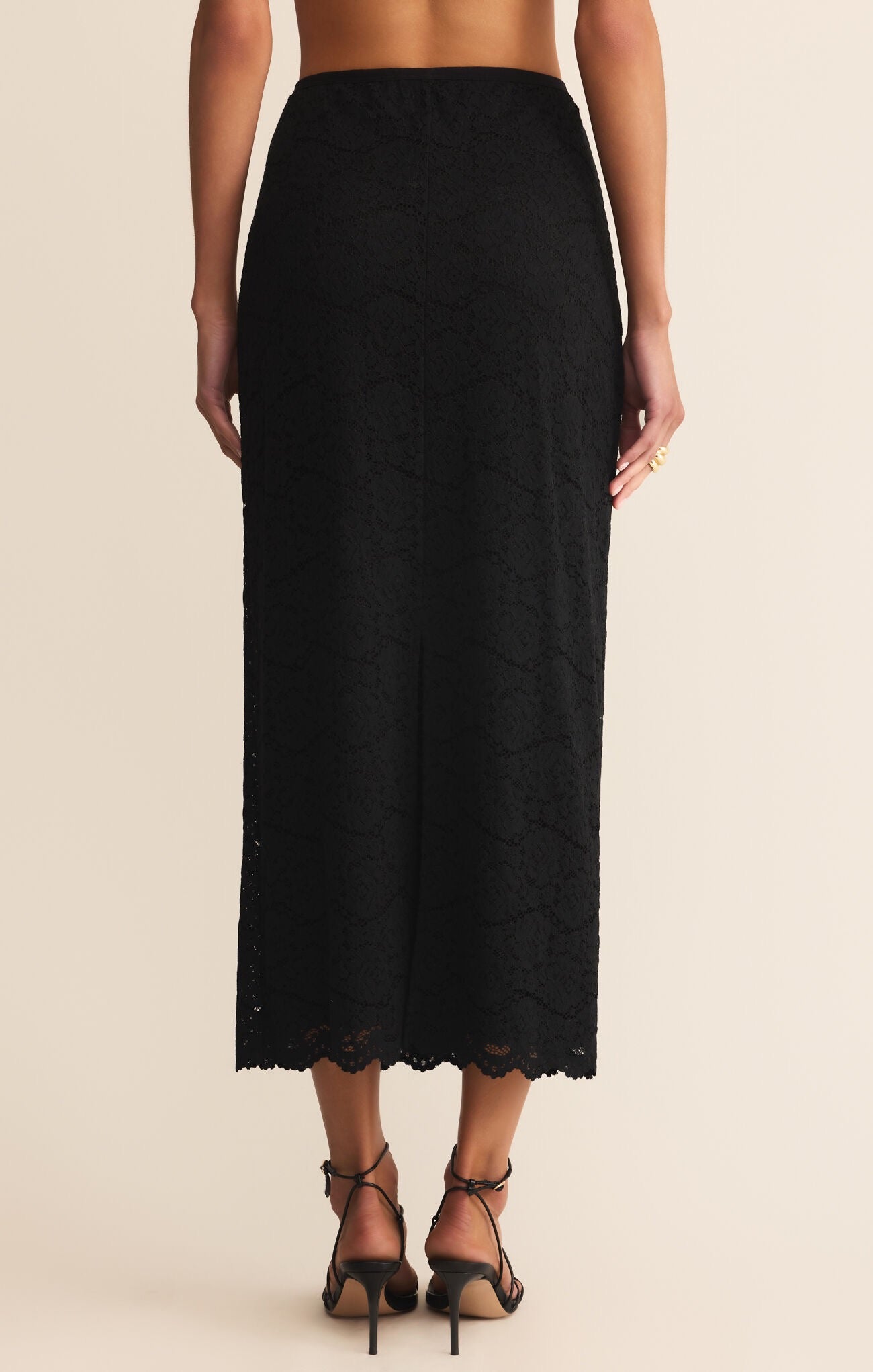 Via Lace Midi Skirt