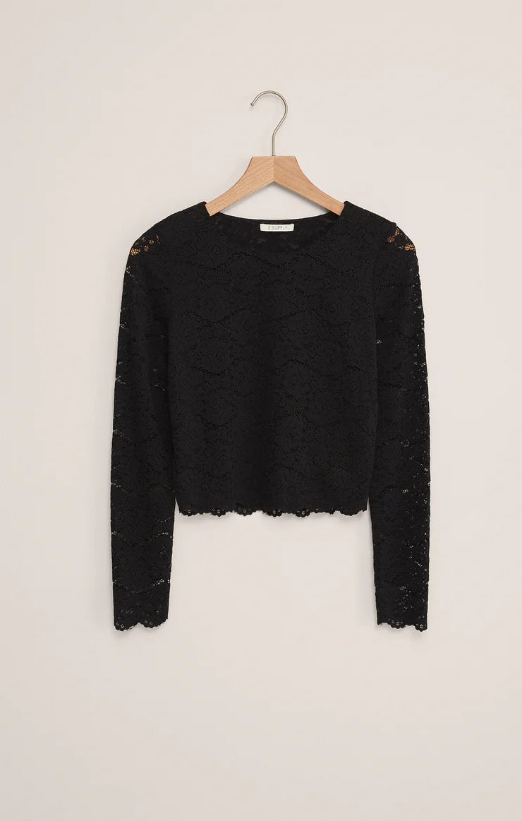 AURORA LACE CROPPED LONG SLEEVE