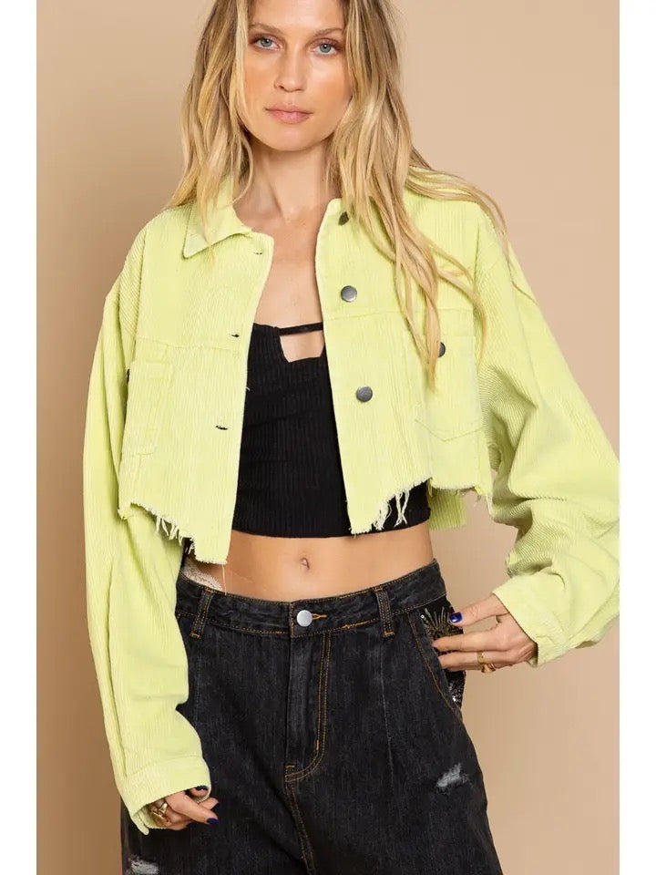 Cropped Corduroy Jacket