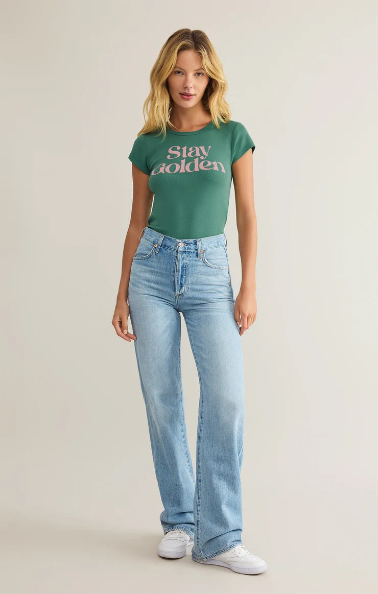 STAY GOLDEN CHEEKY TEE
