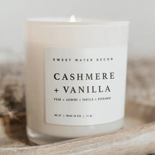 Cashmere and Vanilla 11 oz Soy Candle