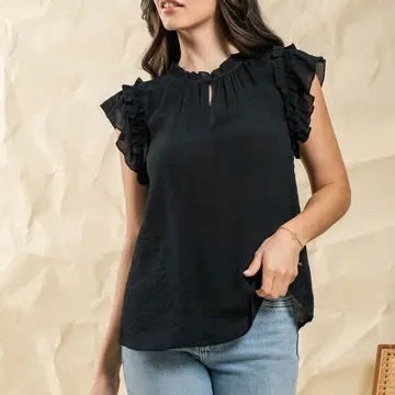 Flutter Ruffle Sleeve Blouse