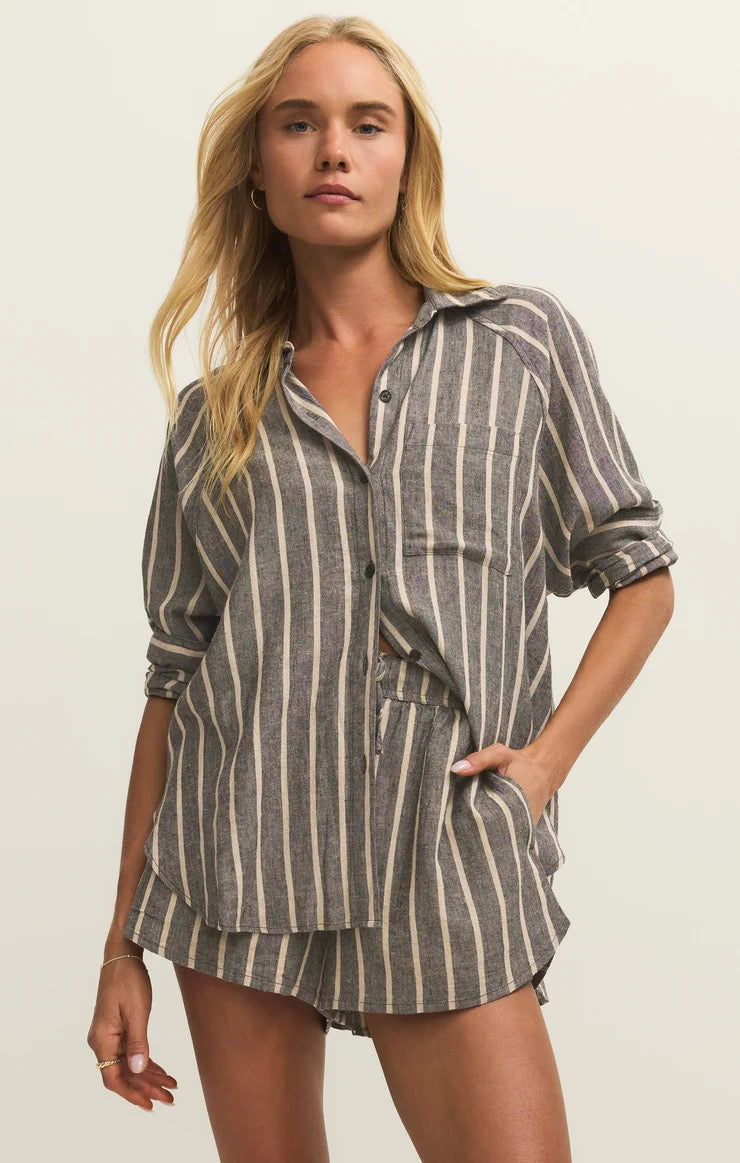 THE PERFECT LINEN STRIPED TOP