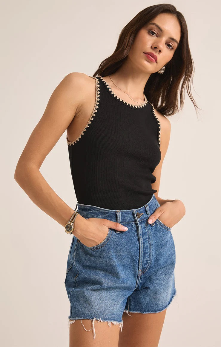 AVRIL RIB WHIPSTITCH TANK