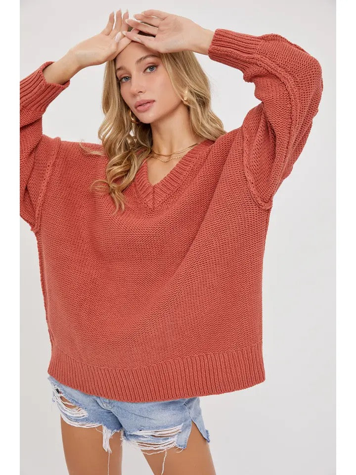 V-Neck Oversized Sweater