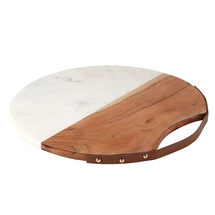 Acacia Wood and Marble Cheese Board