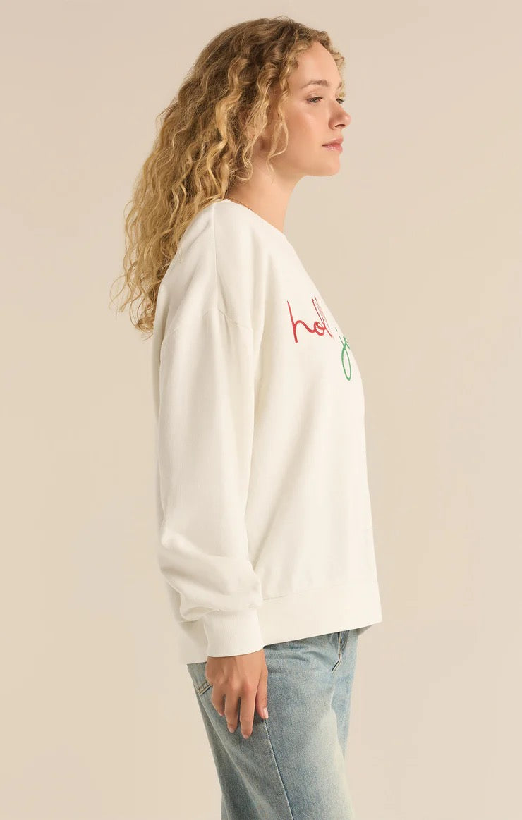 HOLLY CREWNECK EMBROIDERED SWEATSHIRT