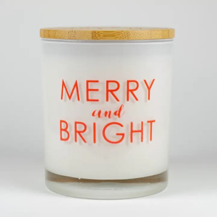 Merry & Bright Christmas Holiday Soy Candle