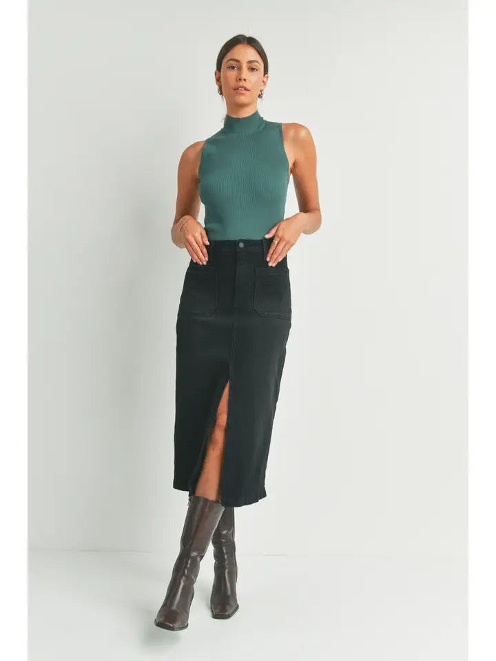 Utility Pocket Midi Skirt