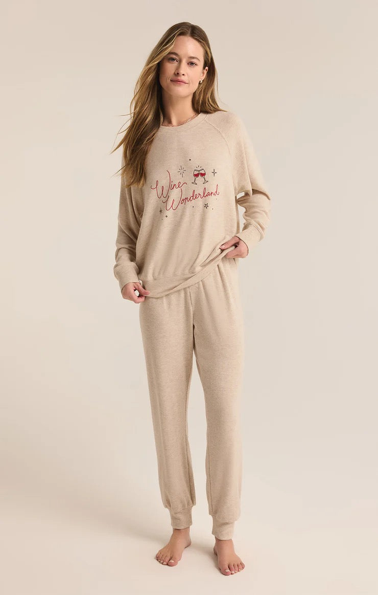 WINE WONDERLAND CLOUD KNIT TOP