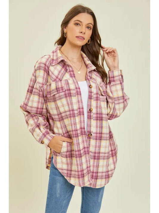 Western Oversized Plaid Shacket