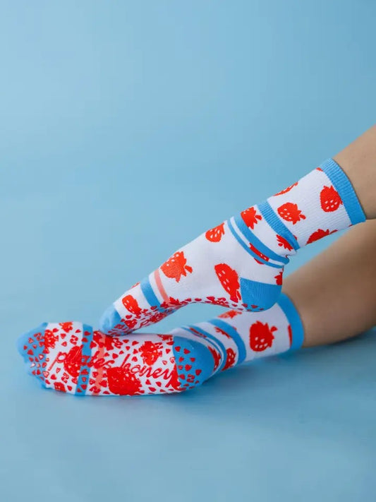 Summer Berries Crew Grip Sock