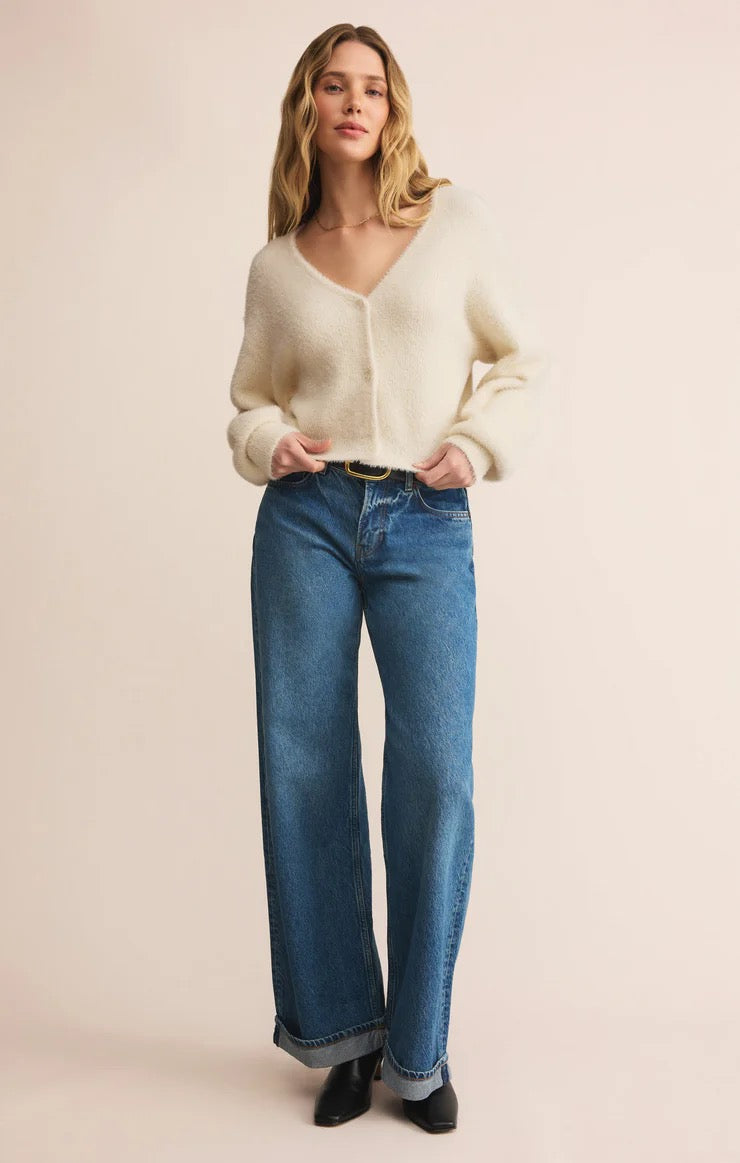 SADIRA FLUFFY CROP CARDIGAN