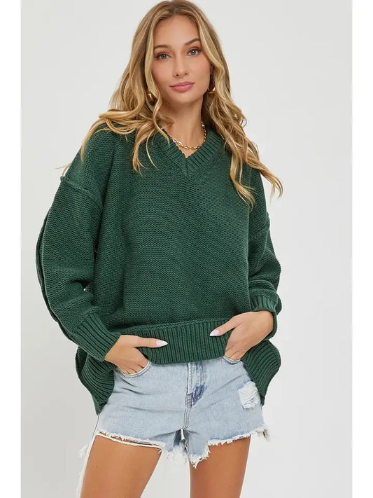 V-Neck Oversized Sweater