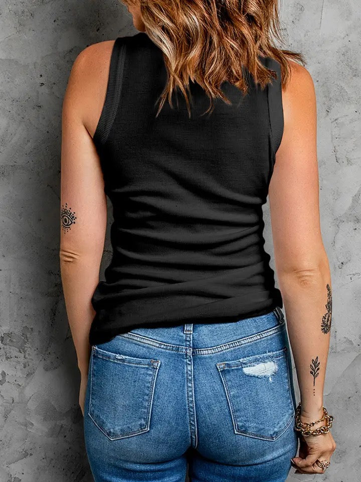 Daily Leisure Essential Basic Rib Tank Top