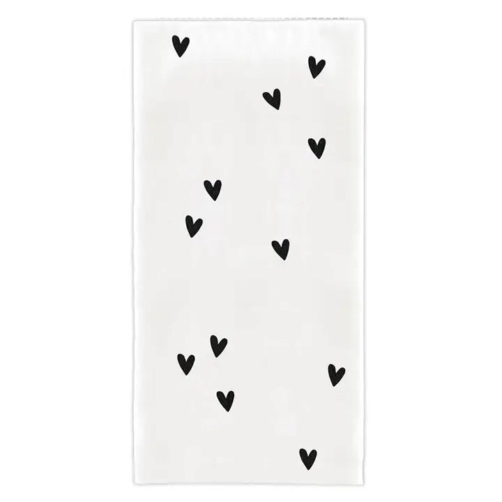 Tea Towel - Black Hearts
