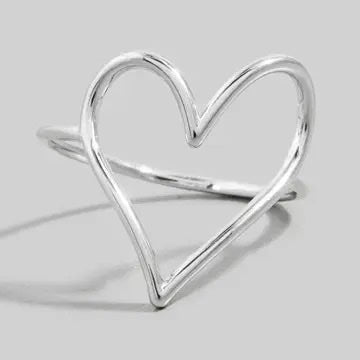 Heart Cutout Band Ring