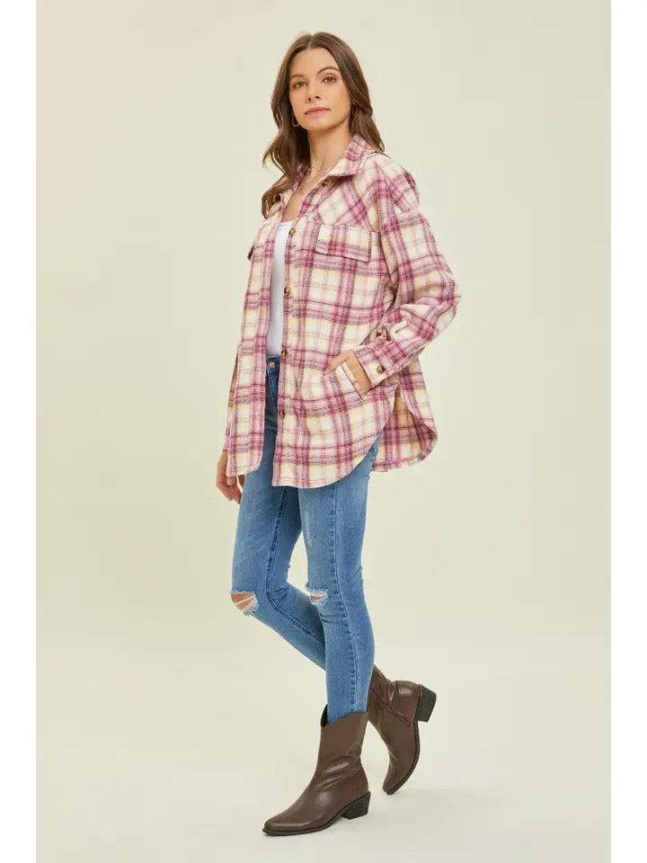 Western Oversized Plaid Shacket