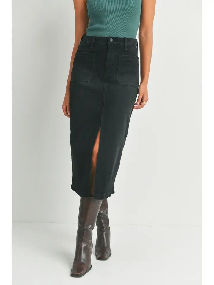 Utility Pocket Midi Skirt