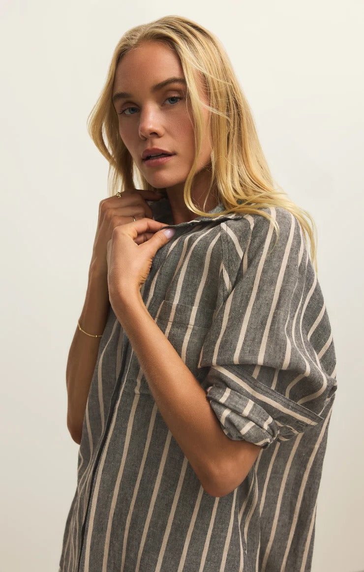 THE PERFECT LINEN STRIPED TOP