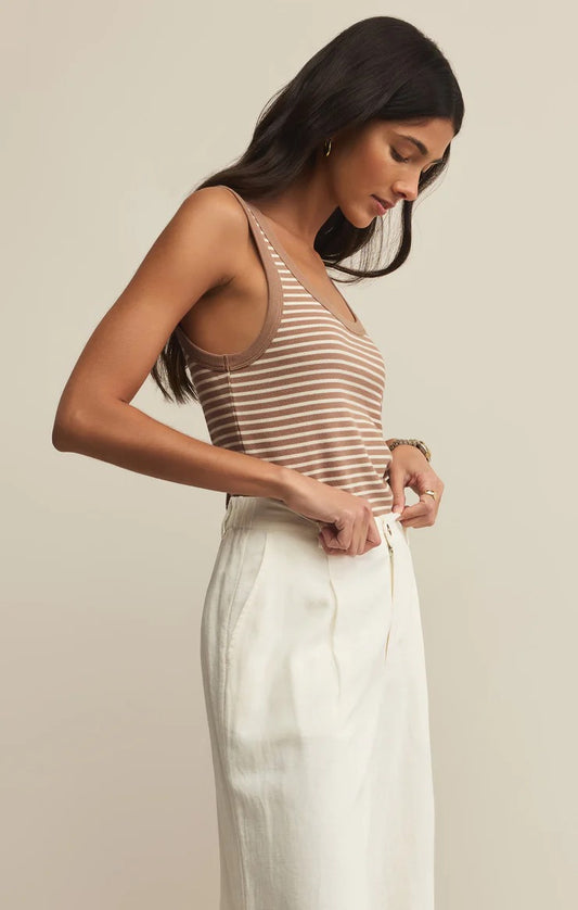 ELIN STRIPE RIB TANK
