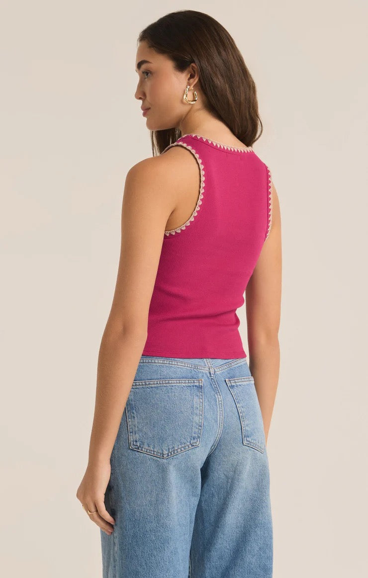 AVRIL RIB WHIPSTITCH TANK