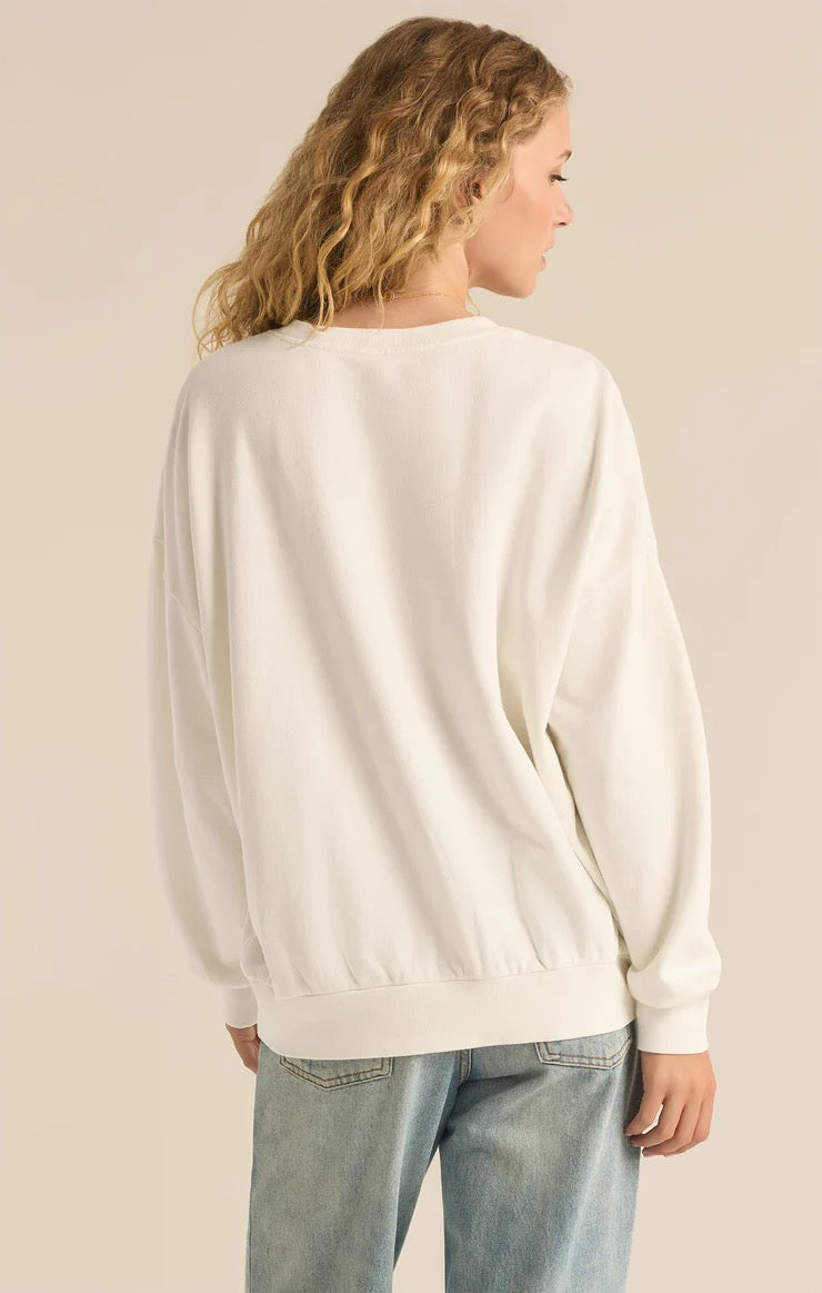 HOLLY CREWNECK EMBROIDERED SWEATSHIRT