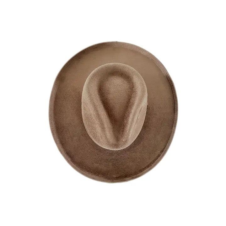 Vegan Pencil Curl Stiff Brim Fedora Hat