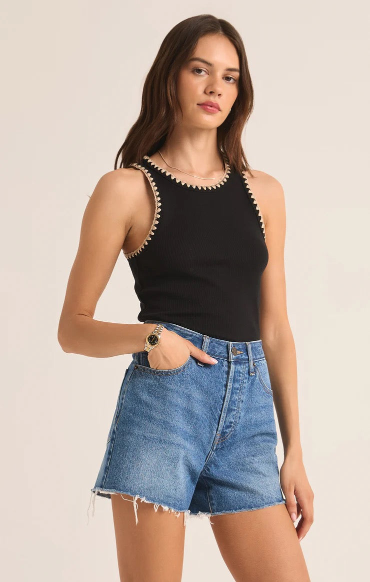 AVRIL RIB WHIPSTITCH TANK