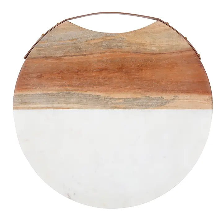 Acacia Wood and Marble Cheese Board